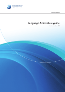 Language A: literature guide
