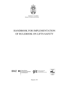 handbook for implementation of rulebook оn lifts safety