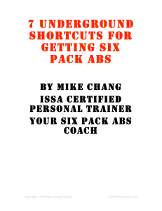 7 Underground Shortcuts For Getting Six Pack Abs