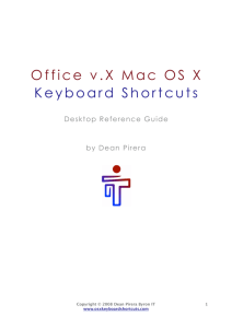 Office vX - OS X Keyboard Shortcuts