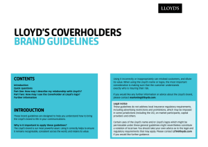 lloyd's coverholders brand GUIDELINES contents
