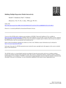 Building Multiple Regression Models Interactively Harold V