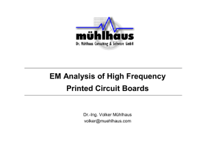 EM Analysis of RF Printed Circuits Boards