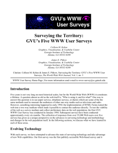 Surveying the Territory: GVU's Five WWW User Surveys