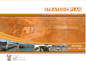 Strat plan - Department of Transport