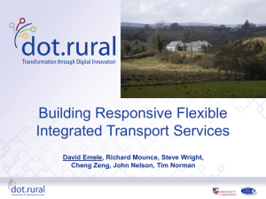 Building Responsive Flexible Integrated Transport Services