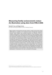Measuring family socioeconomic status - IEA