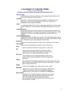A GLOSSARY OF THEATRE TERMS