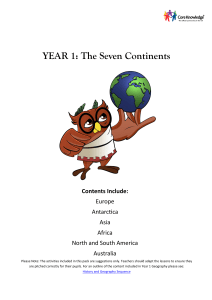 YEAR 1: The Seven Continents