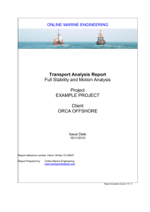Transport Analysis Report - Online Marine Engineering