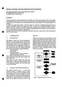 design criteria for weather routed transport 1.1 background