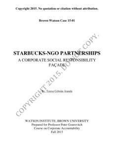 starbucks-ngo partnerships - School of International Relations and