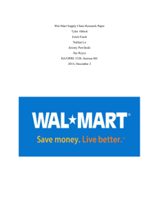 Wal-mart Supply chain research paper