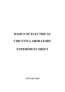 basics of electrical circuits laboratory experiment sheet