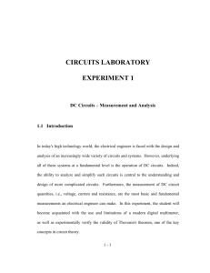 CIRCUITS LABORATORY EXPERIMENT 1