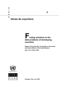 Finding solutions to the debt problems of developing countries