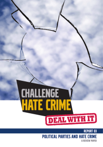 political parties and hate crime - The Institute for Conflict Research