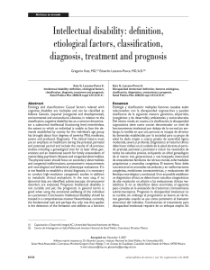 Intellectual disability: definition, etiological factors, classification