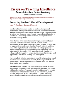 Fostering Students' Moral Development