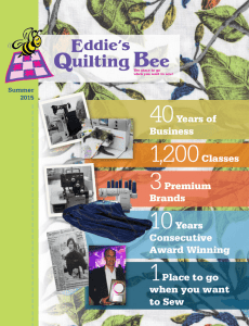 Sewing Machines - Eddies Quilting Bee