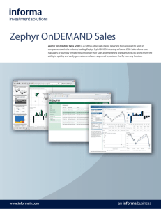 Zephyr OnDEMAND Sales - Informa Investment Solutions