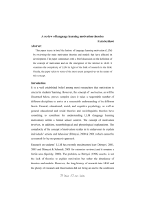 A review of language learning motivation theories