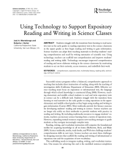 Using Technology to Support Expository Reading