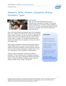 Expository Writing Types