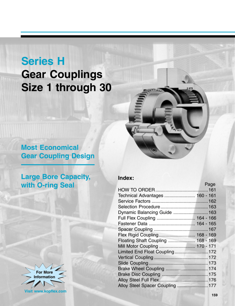 Gear Coupling Size Chart