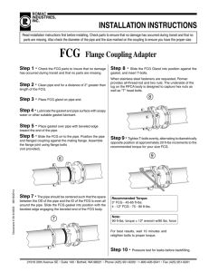 INSTALLATION INSTRUCTIONS FCG Flange Coupling Adapter