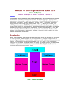 Methods for Modeling Bolts in the Bolted Joint