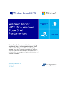 Windows Server 2012 R2 – Windows PowerShell Fundamentals