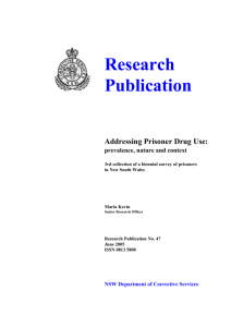 Addressing Prisoner Drug Use - Corrective Services