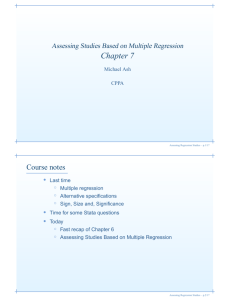 Internal and External Validity in Regression Analysis