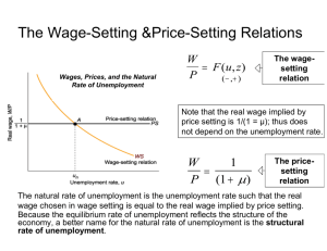 The Wage-Setting &Price