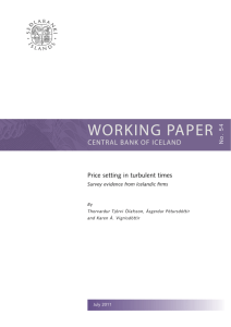 Price setting in turbulent times: Survey evidence from Icelandic firms