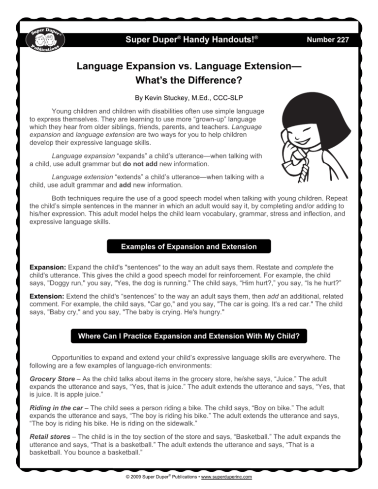 Expansion Vs Extension Speech