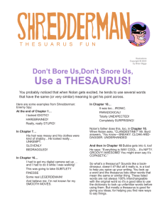 Don't Bore Us,Don't Snore Us, Use a THESAURUS!