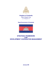 Strategic Framework for Development Cooperation Management