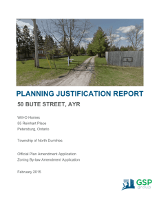 planning justification report