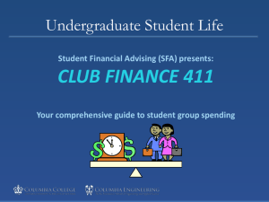 club finance 411 - Columbia University