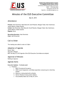 EXECUTIVE COMMITTE – May 23 Minutes