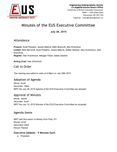 Minutes of the EUS Executive Committee
