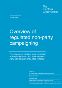 Overview of regulated non-party campaigning