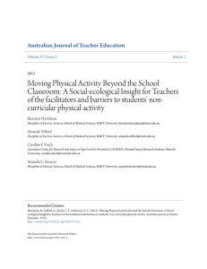 Moving Physical Activity Beyond the School Classroom: A Social