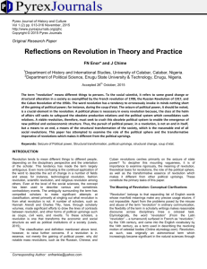 Reflections on Revolution in Theory and Practice