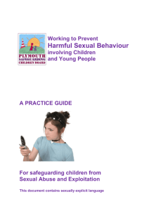 Working to prevent sexually harmful behaviour in children guidance