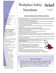 Workplace Safety Newsletter