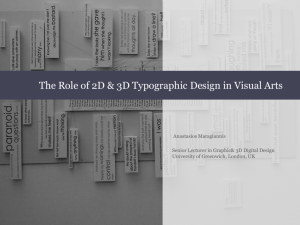 The Role of 2D & 3D Typographic Design in Visual Arts
