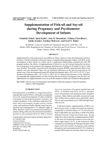 Supplementation of Fish-oil and Soy